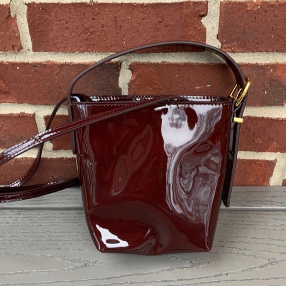 Madewell Mini Bucket Bag Burgundy Patent - Picture 3 of 8